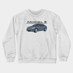 The Model 3 Car electric vehicle grey Crewneck Sweatshirt